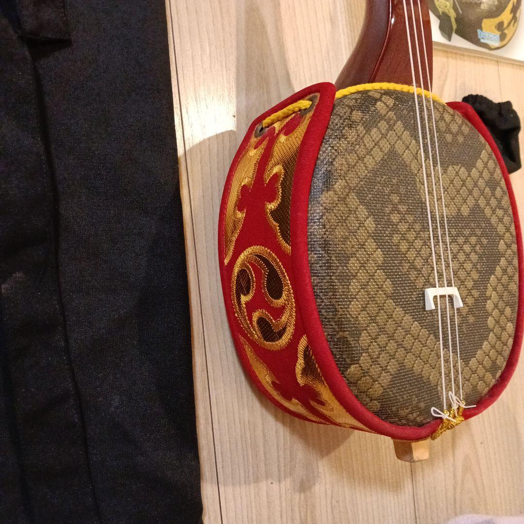 三線 本体 蛇皮模様