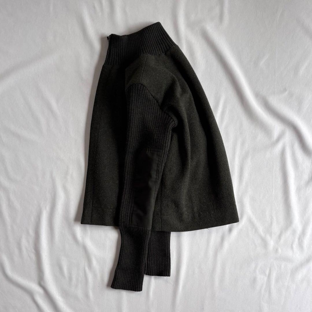00s OLD GAP wool×knit zipup jacket 短丈