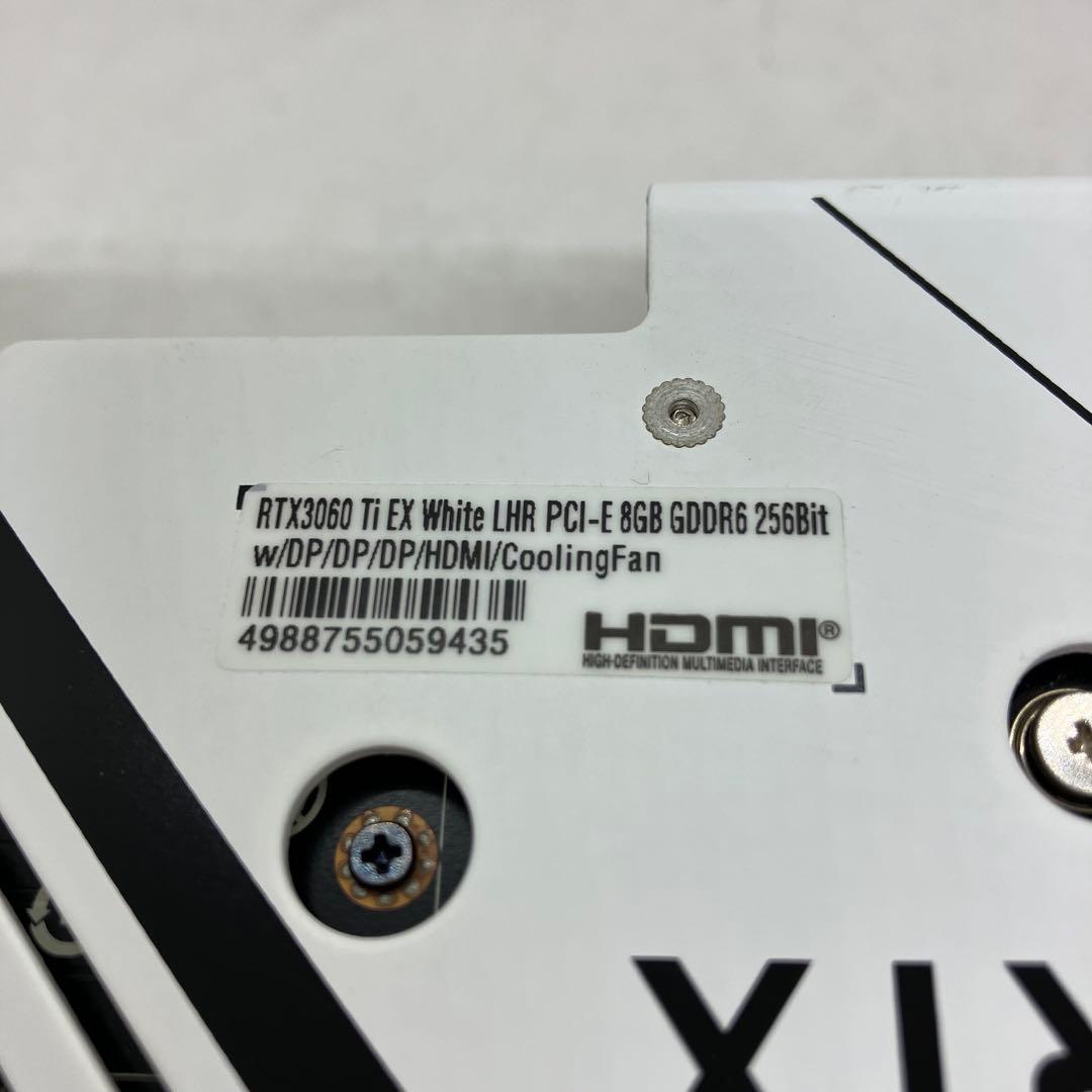 グラフィックボード・グラボ・ビデオカード GALAKURO GK-RTX3060Ti-E8GB/WHITE/LHR 167