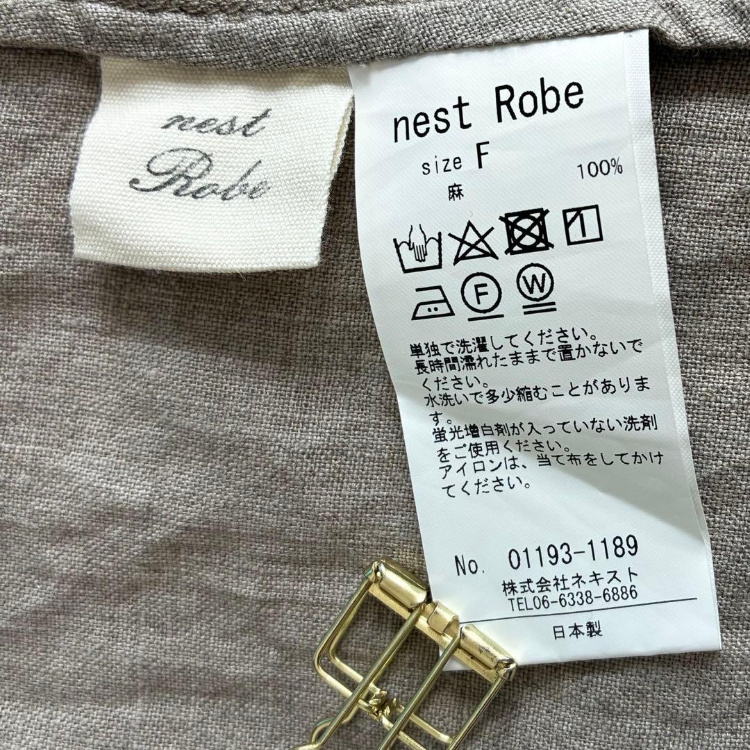 美品 ネストローブ ベラルーシリネンダスターコート ステンカラーコート