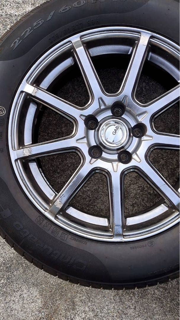 サマータイヤ　PIRELLI 225/60R17 クロームホイール 9スポーク
