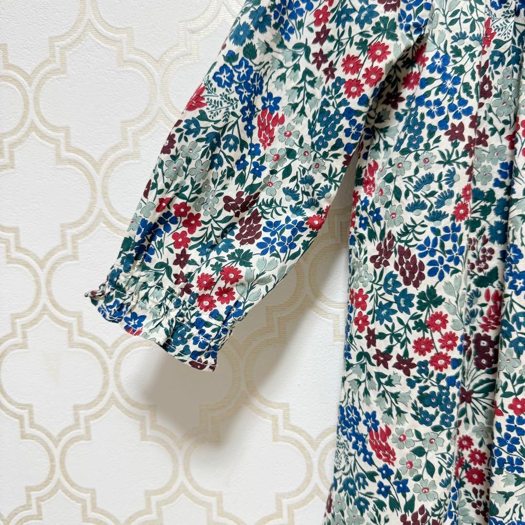 【 美品 】familiar リバティ 小花柄 ワンピース 80cm 女の子