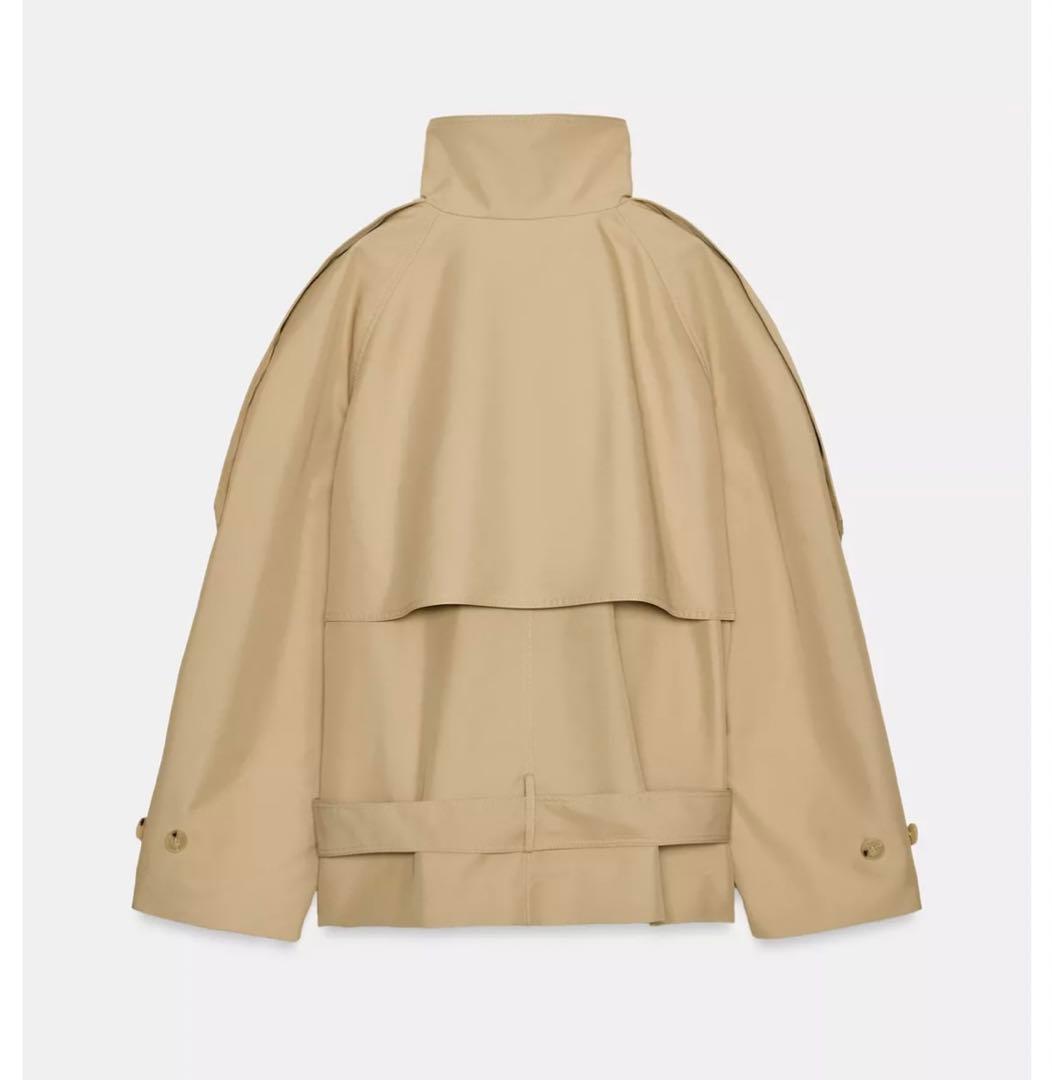 ZARA S ショート丈ハイネックトレンチコート ZWCOLLECTION
