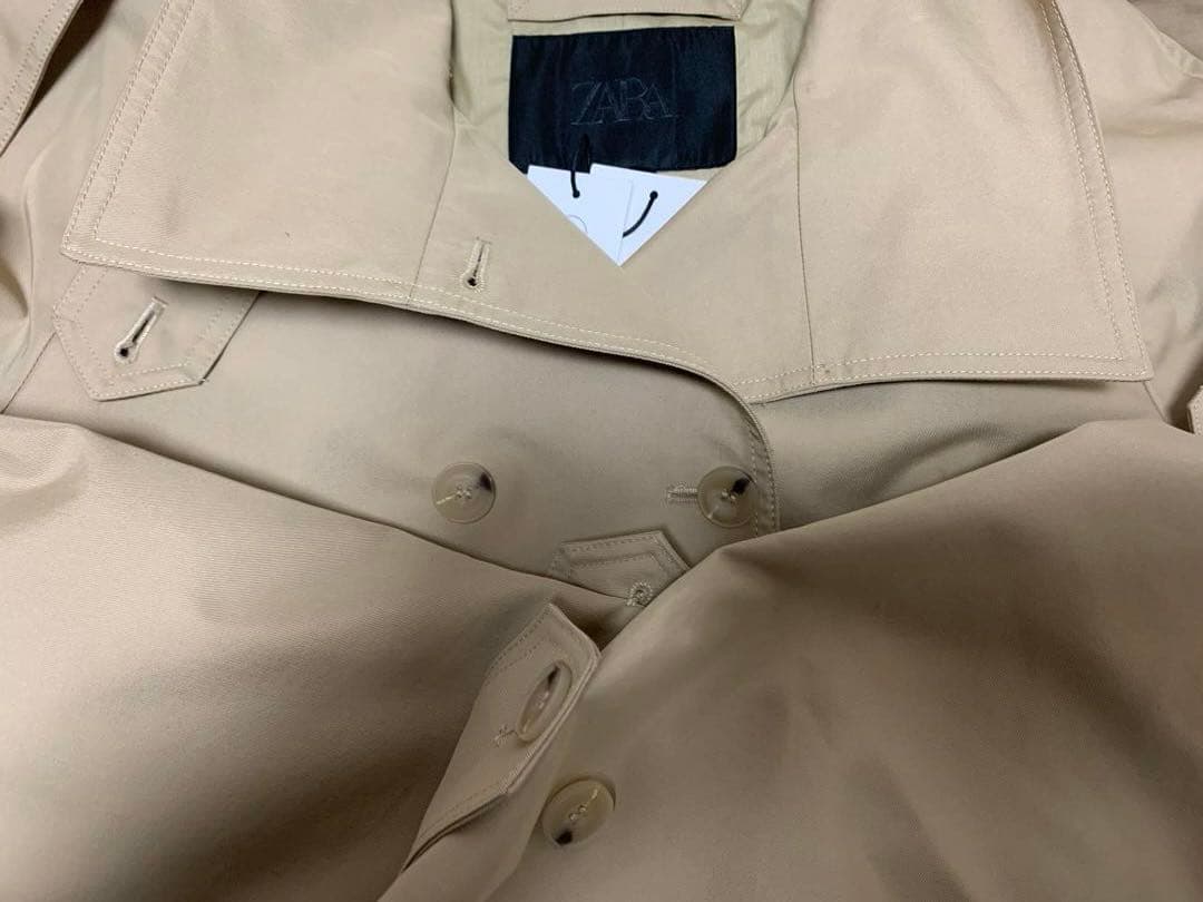 ZARA S ショート丈ハイネックトレンチコート ZWCOLLECTION