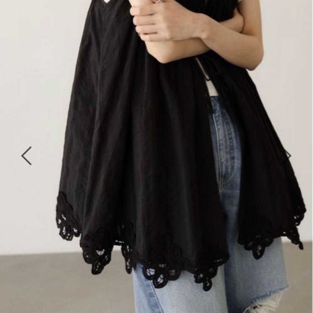 LOWRYSFARM 2WAYバテンレースミニワンピース♪ブラック♪新品未使用