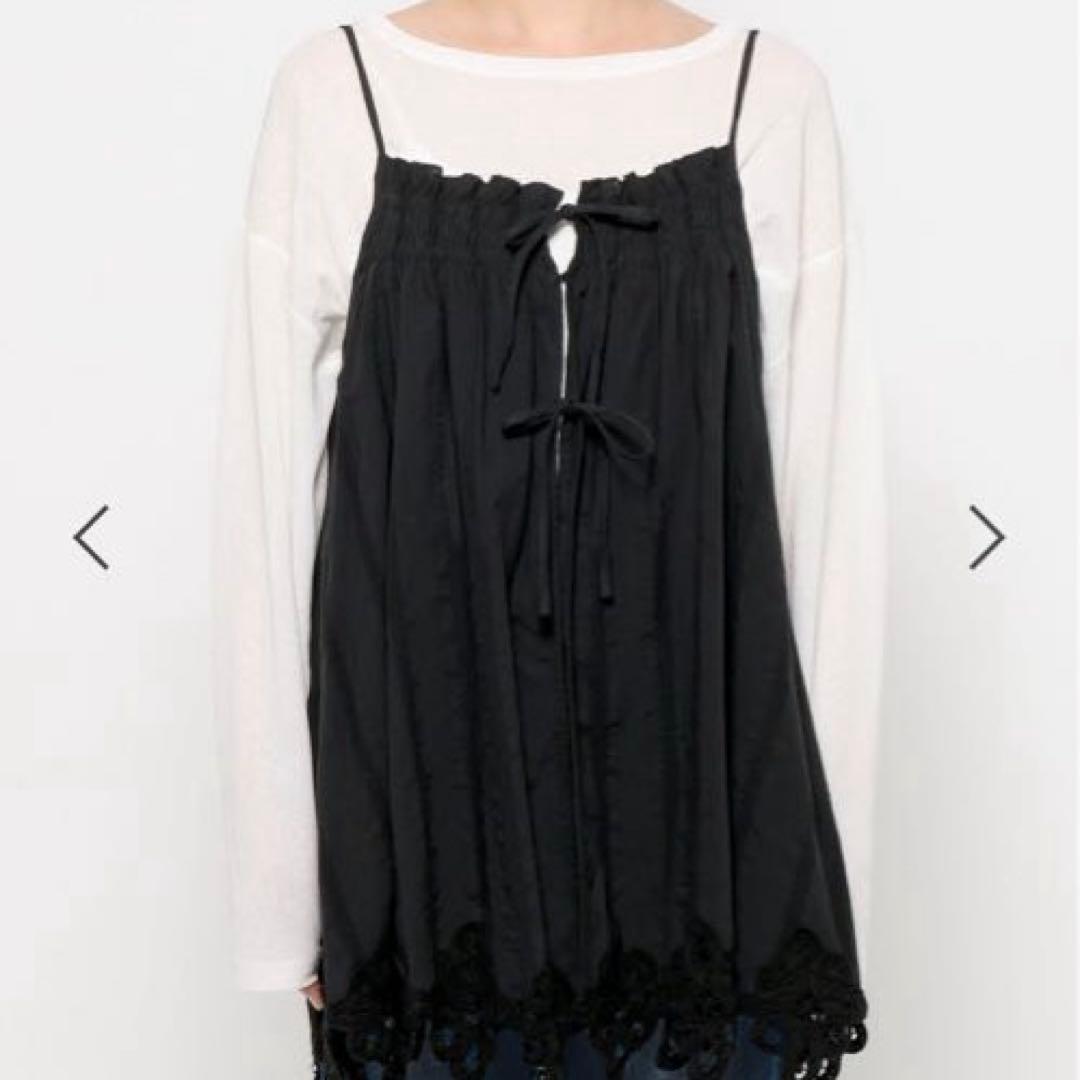 LOWRYSFARM 2WAYバテンレースミニワンピース♪ブラック♪新品未使用