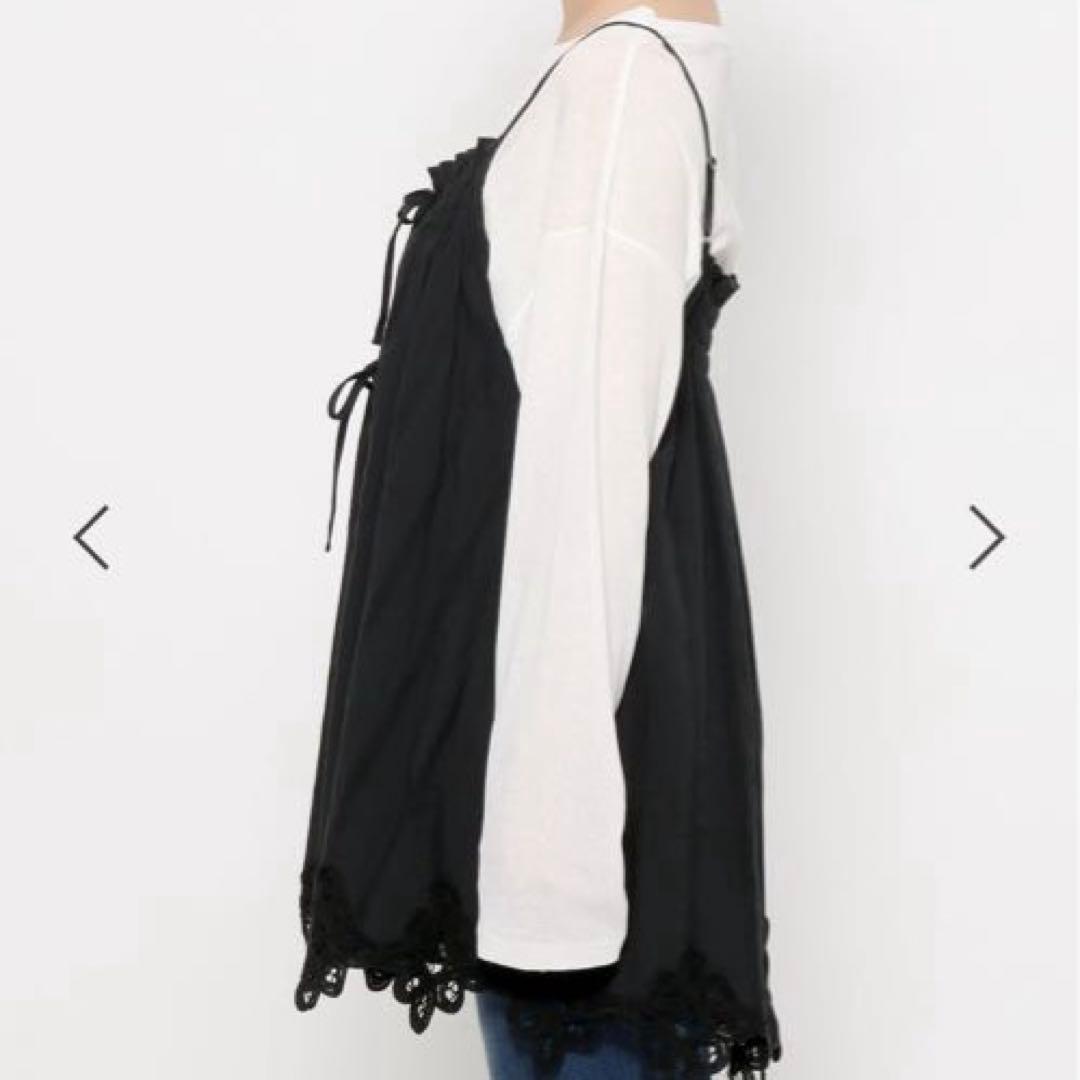 LOWRYSFARM 2WAYバテンレースミニワンピース♪ブラック♪新品未使用