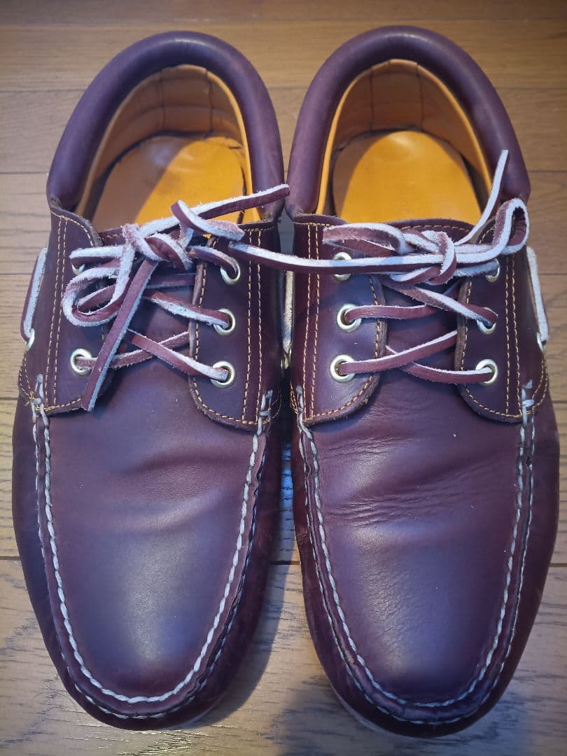 Timberland 3eye モカシン デッキシューズ バーガンディ