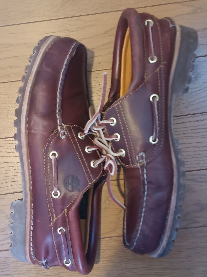 Timberland 3eye モカシン デッキシューズ バーガンディ