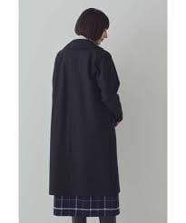 新品タグ付き HUMAN WOMAN×NATIC コラボ ロングコート ネイビー