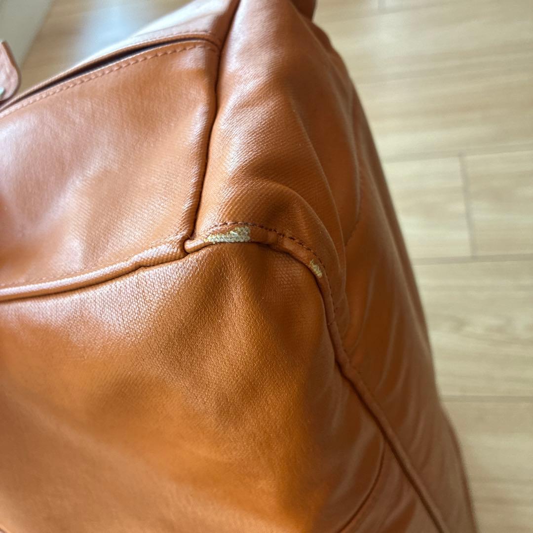 ブラウン ボストンバッグ 合成皮革