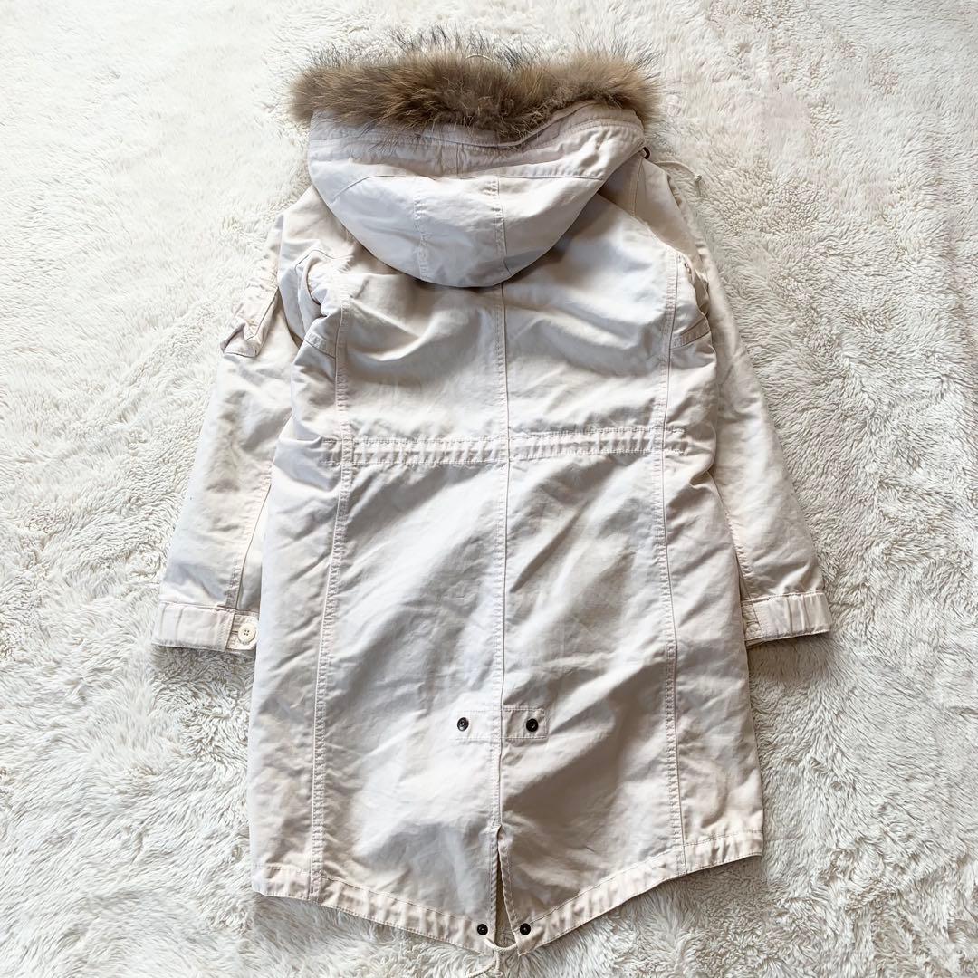 新品＊定価6.6万円　アメリカンラグシー　モッズコート　ファー　ホワイト　M相当