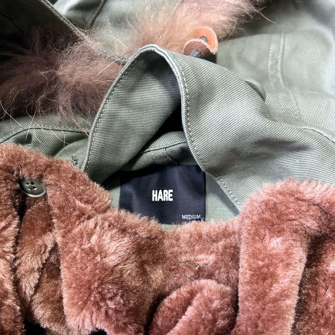 【極美品・未使用級】HARE　モッズコート　カーキ　Mサイズ