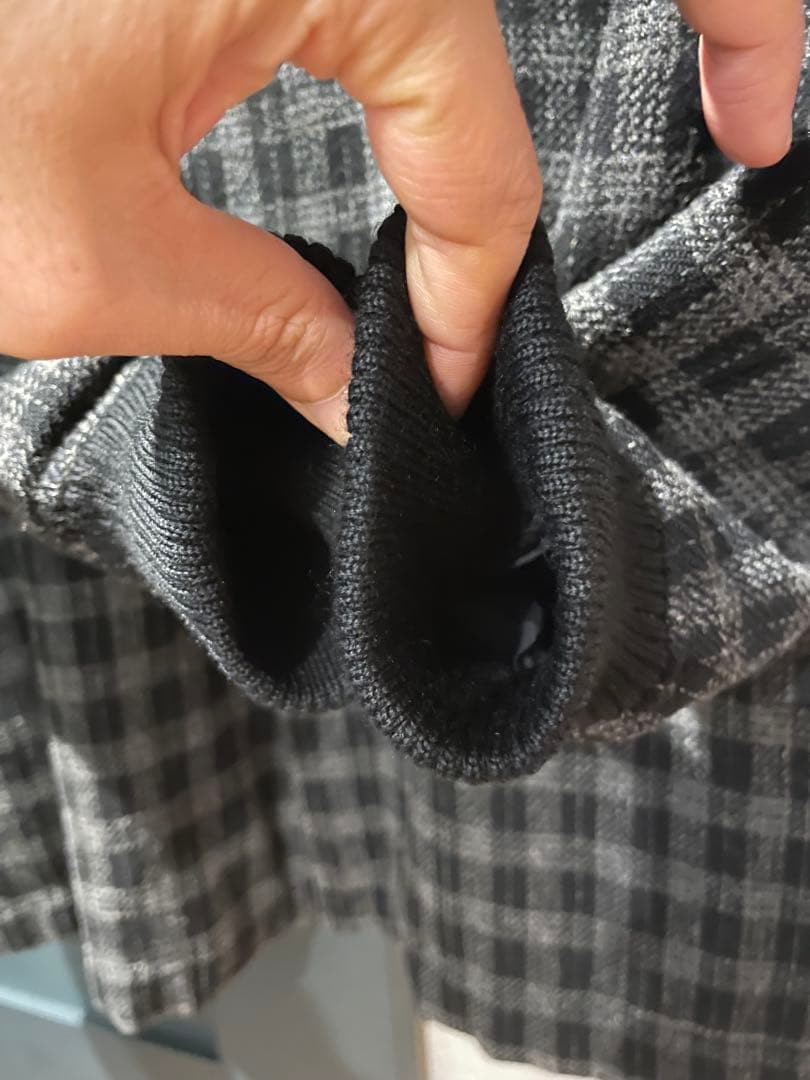 デカ目 M 80s 川久保オム Plaid wool no collar Jkt
