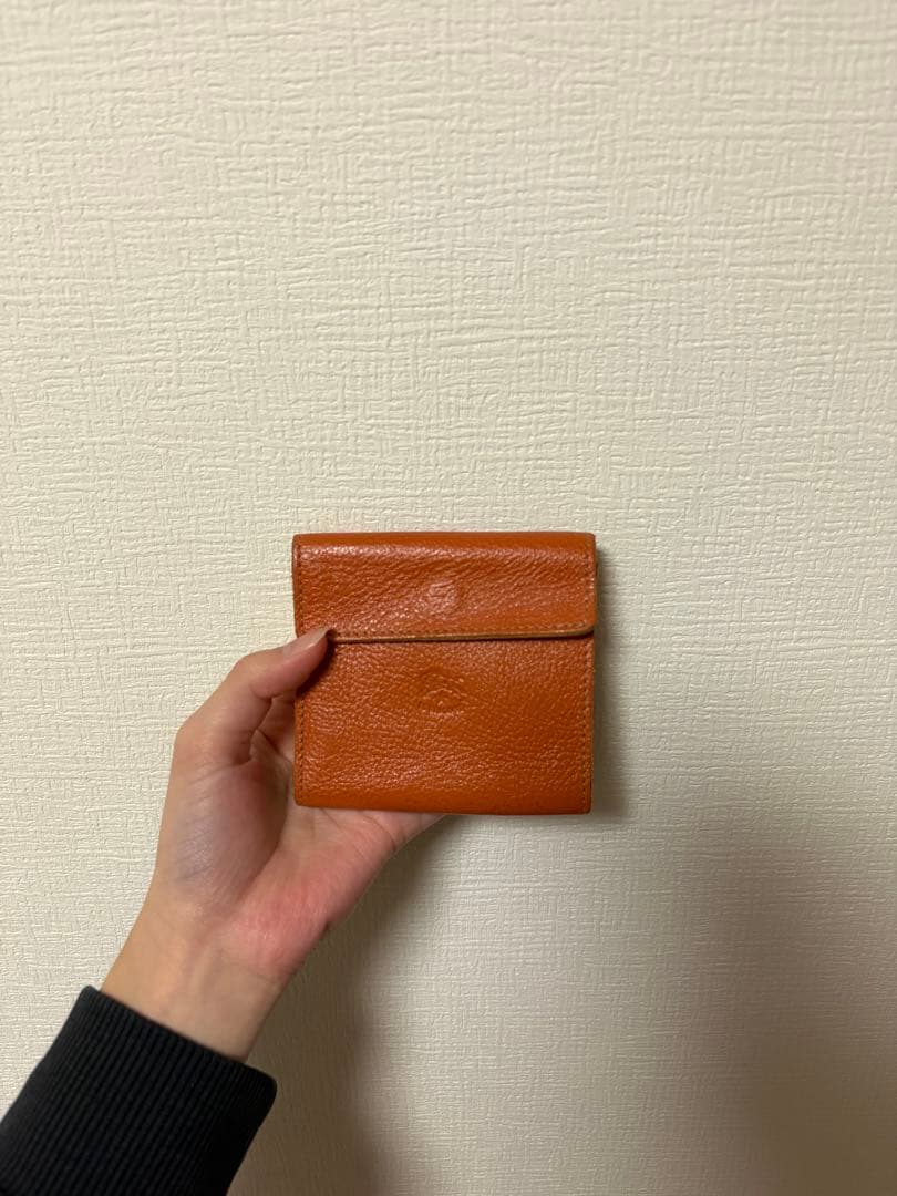 ブラウンレザー 二つ折り財布