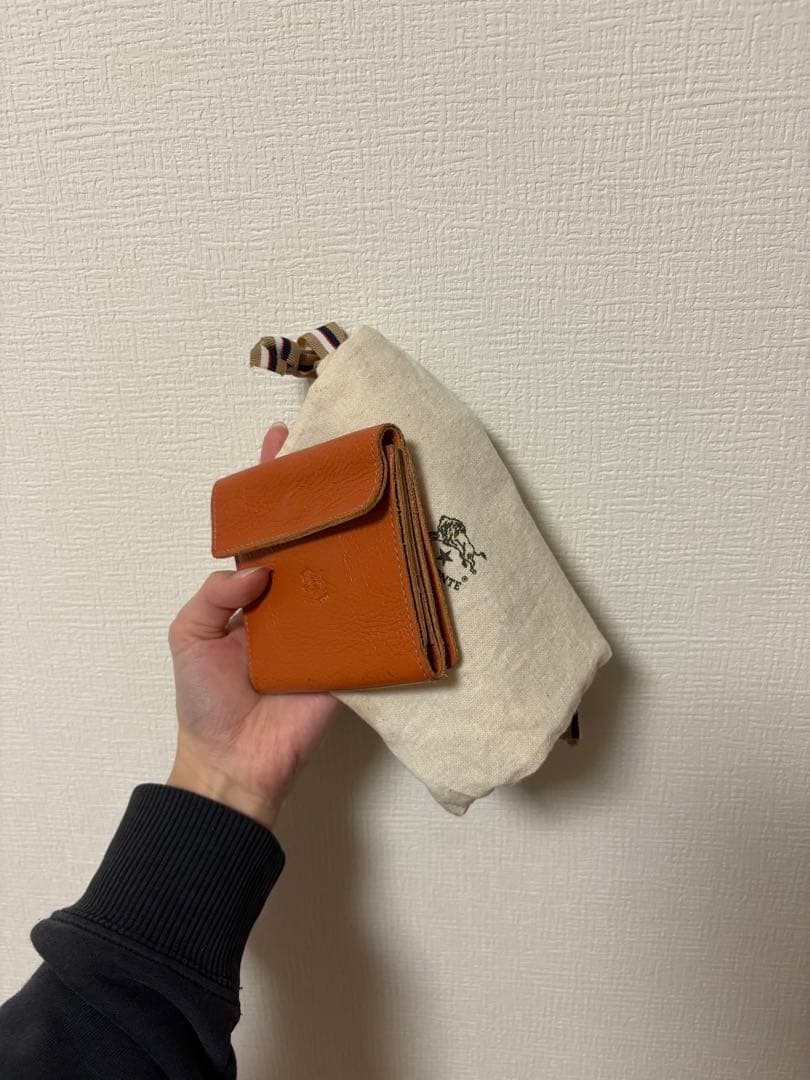 ブラウンレザー 二つ折り財布