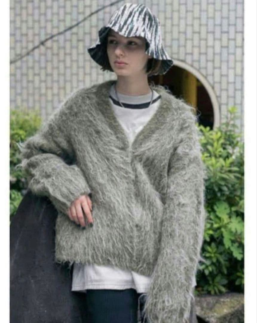 トップス PERVERZE Wave Crash Knit Cardigan