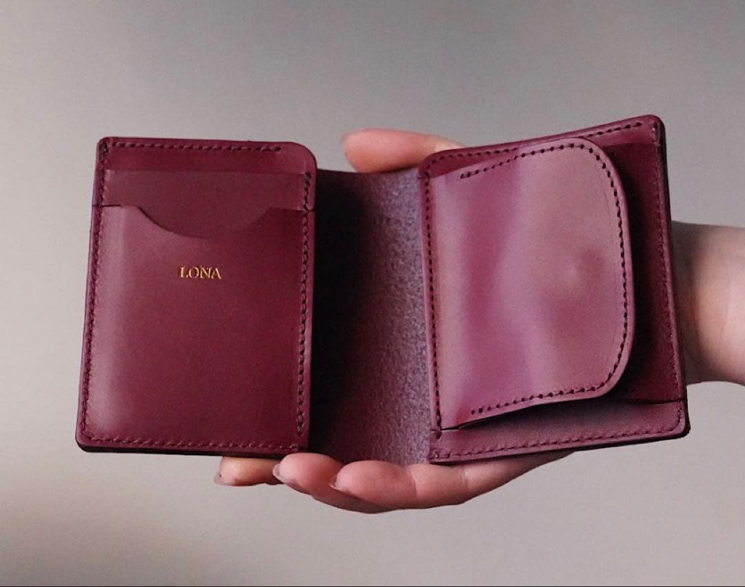 【LONA】 smart mini wallet ワイン