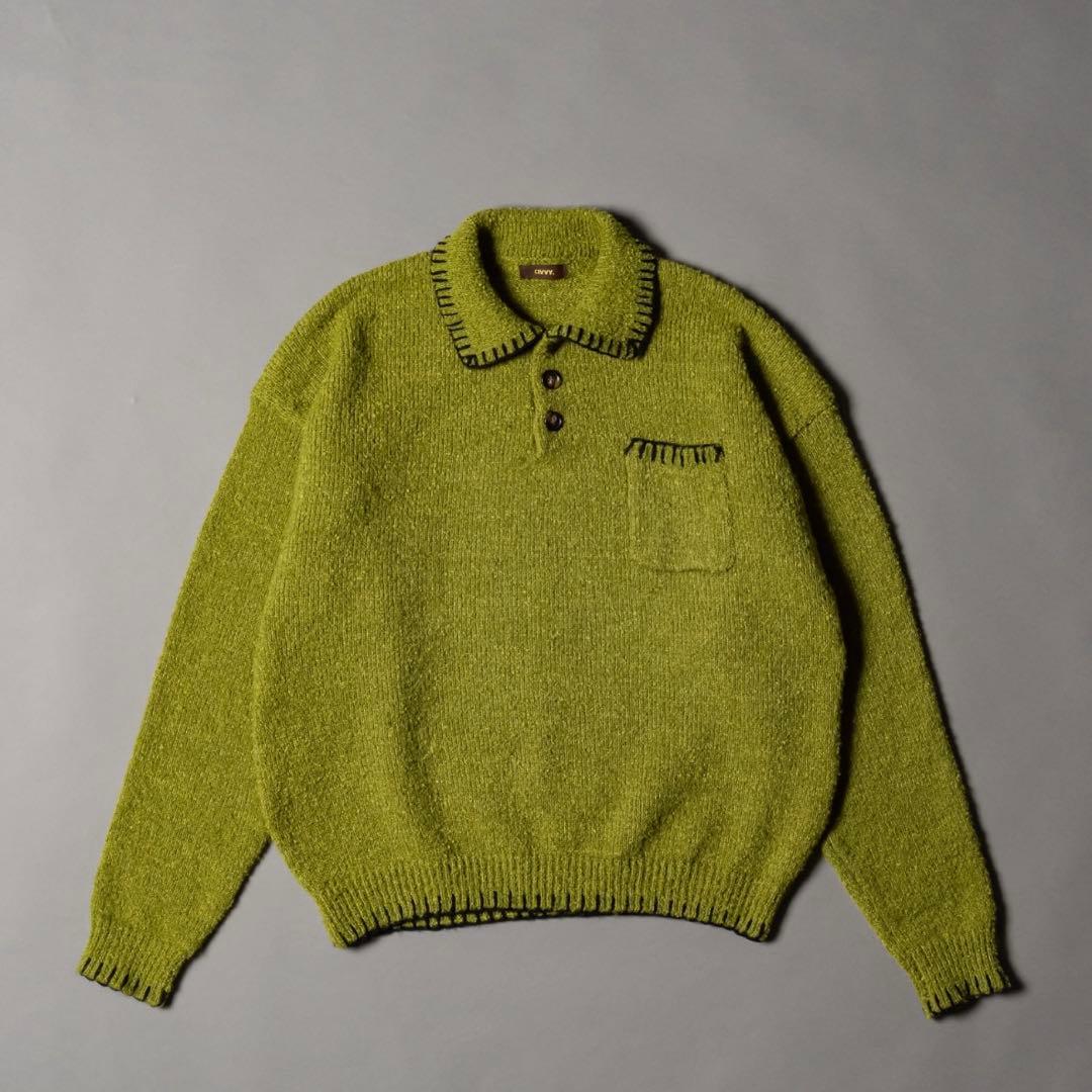 CIVVY. ステッチニットポロトップス
