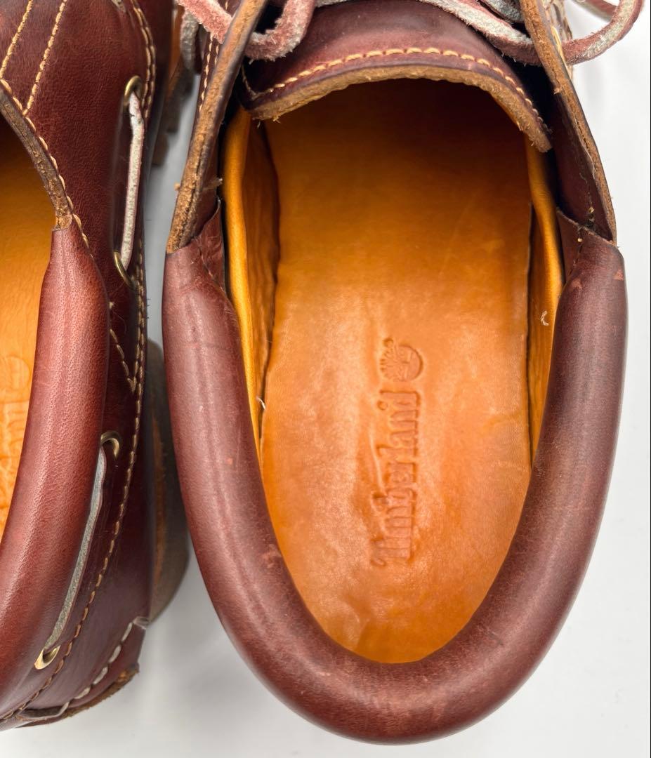 【美品】Timberland　モカシン25cm デッキシューズ3eye