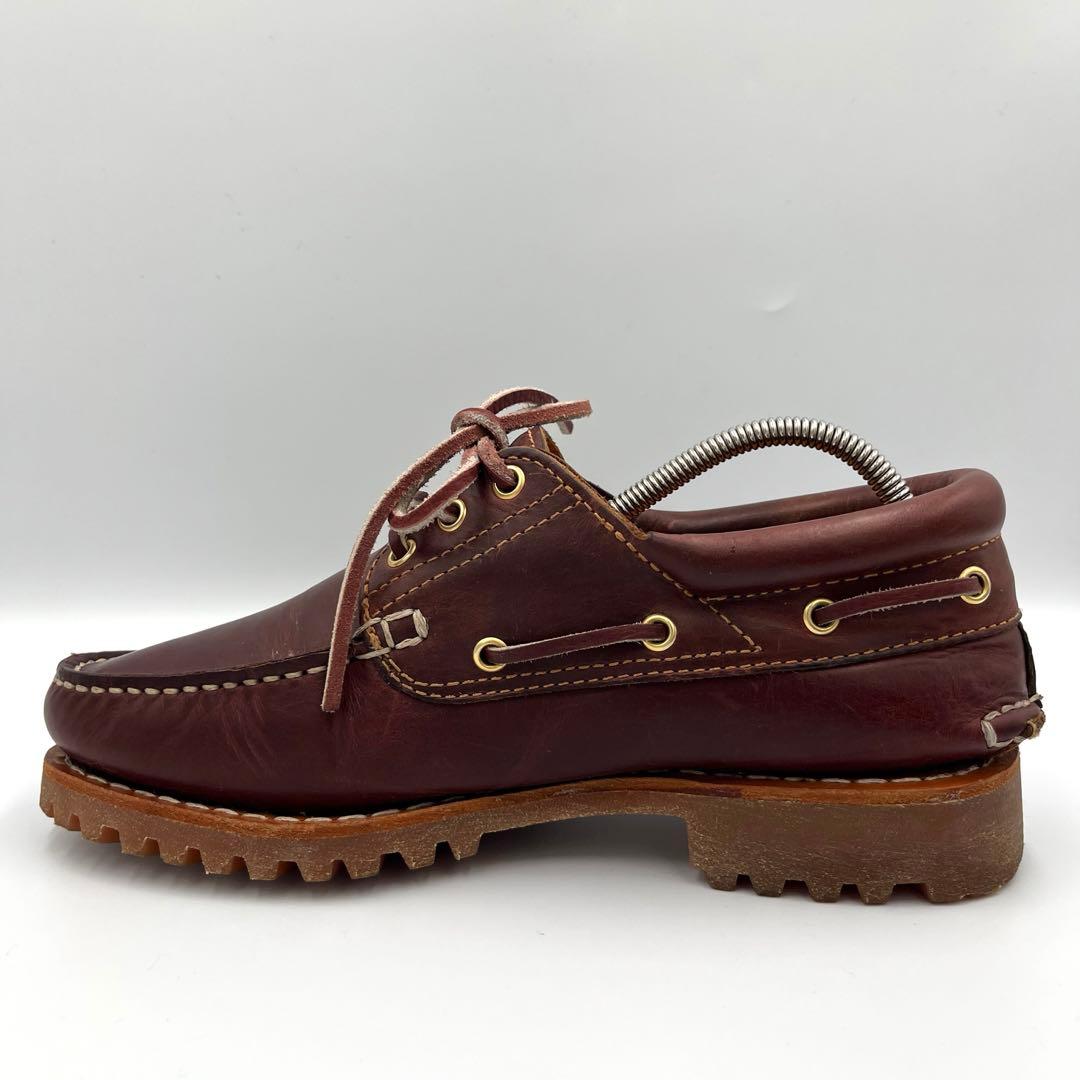 【美品】Timberland　モカシン25cm デッキシューズ3eye