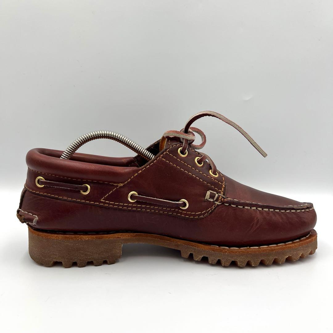 【美品】Timberland　モカシン25cm デッキシューズ3eye