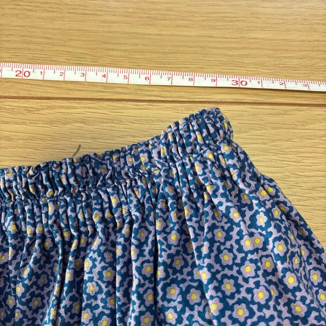 ホームスパン 小花柄 スカート パープル Sサイズ