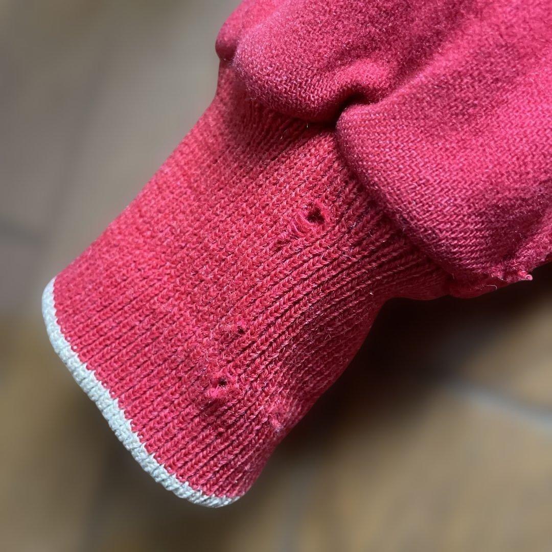 50sフェアビュー刺繍 赤 ジャンパー