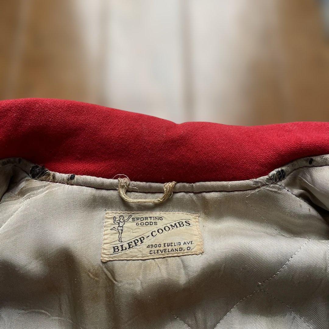 50sフェアビュー刺繍 赤 ジャンパー