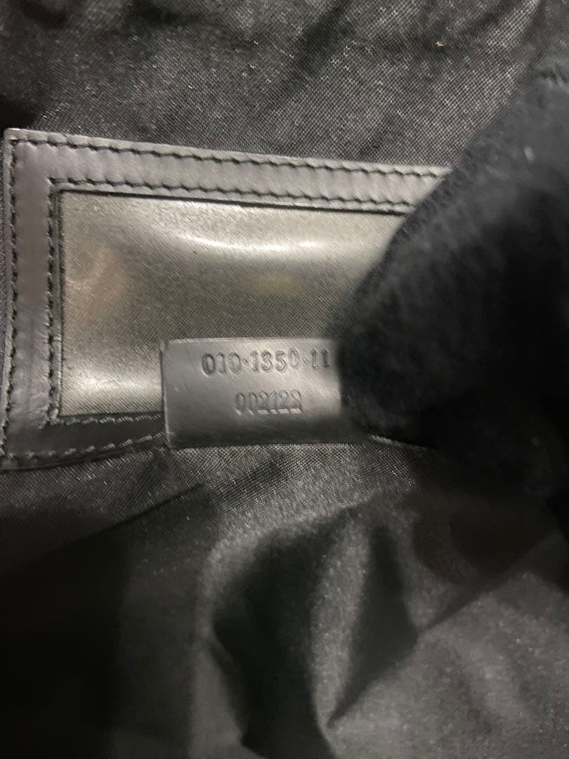 GUCCI ボストンバッグ　GG柄　ナイロン　レザー　トラベルバッグ　黒　旅行