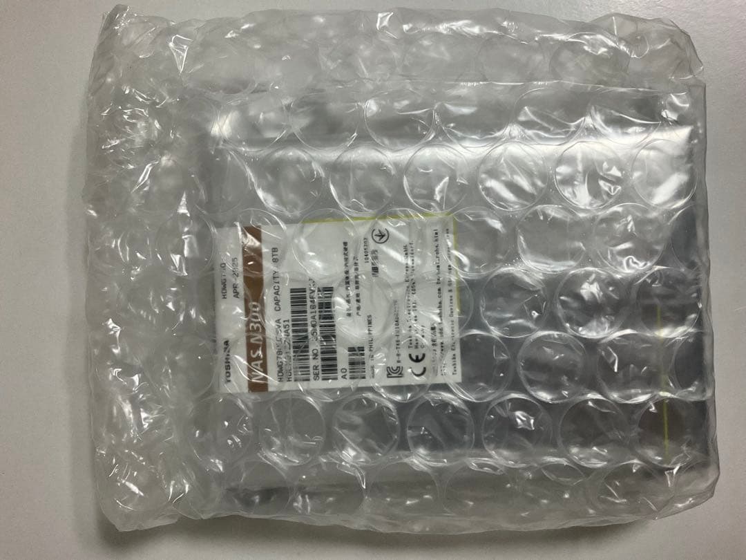 【新品未使用】東芝 3.5インチ 8TB 7,200rpm ハードディスク