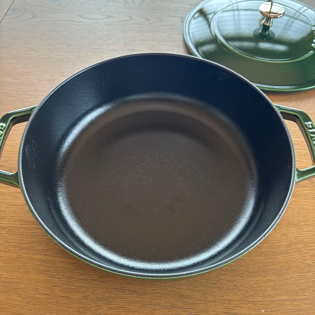 STAUB ストウブ　ブレイザーソテーパン　24cm　バジルグリーン