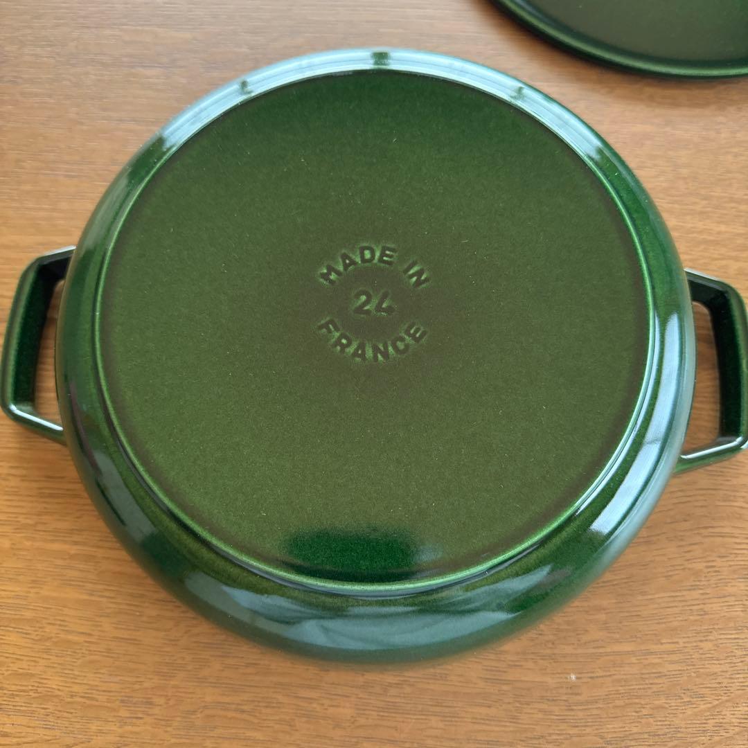 STAUB ストウブ　ブレイザーソテーパン　24cm　バジルグリーン