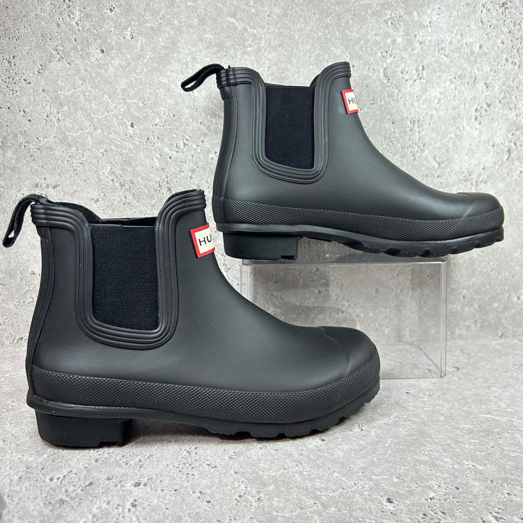 【極美品】HUNTER ハンター レインブーツ ショート丈 UK3 防水