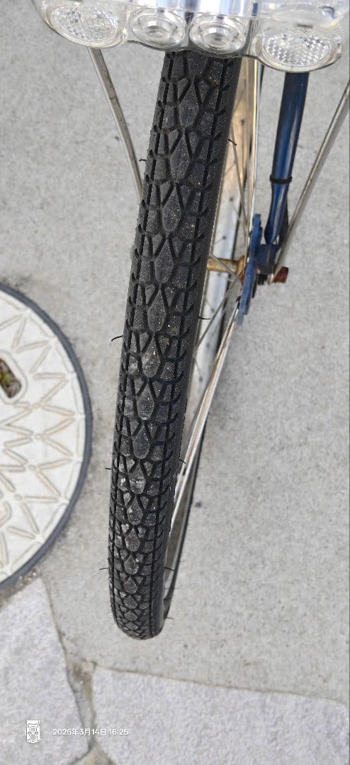 YAMAHA電動アシスト自転車 ネイビー 前バスケット付き