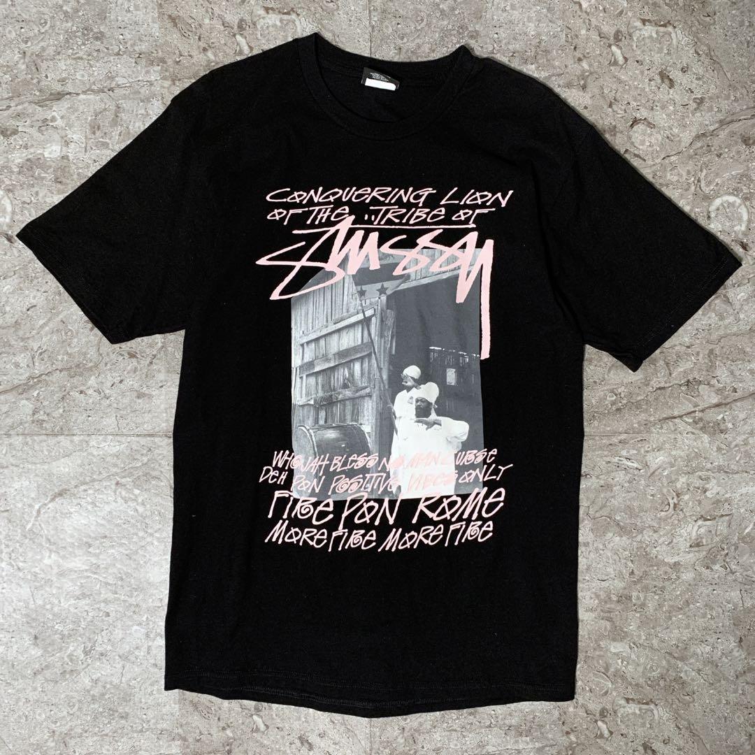 【人気/即完売】Stussy ステューシー 両面メッセージフォトプリントTシャツ