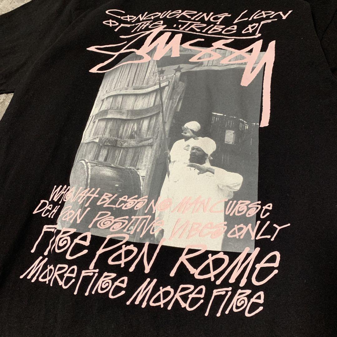 【人気/即完売】Stussy ステューシー 両面メッセージフォトプリントTシャツ