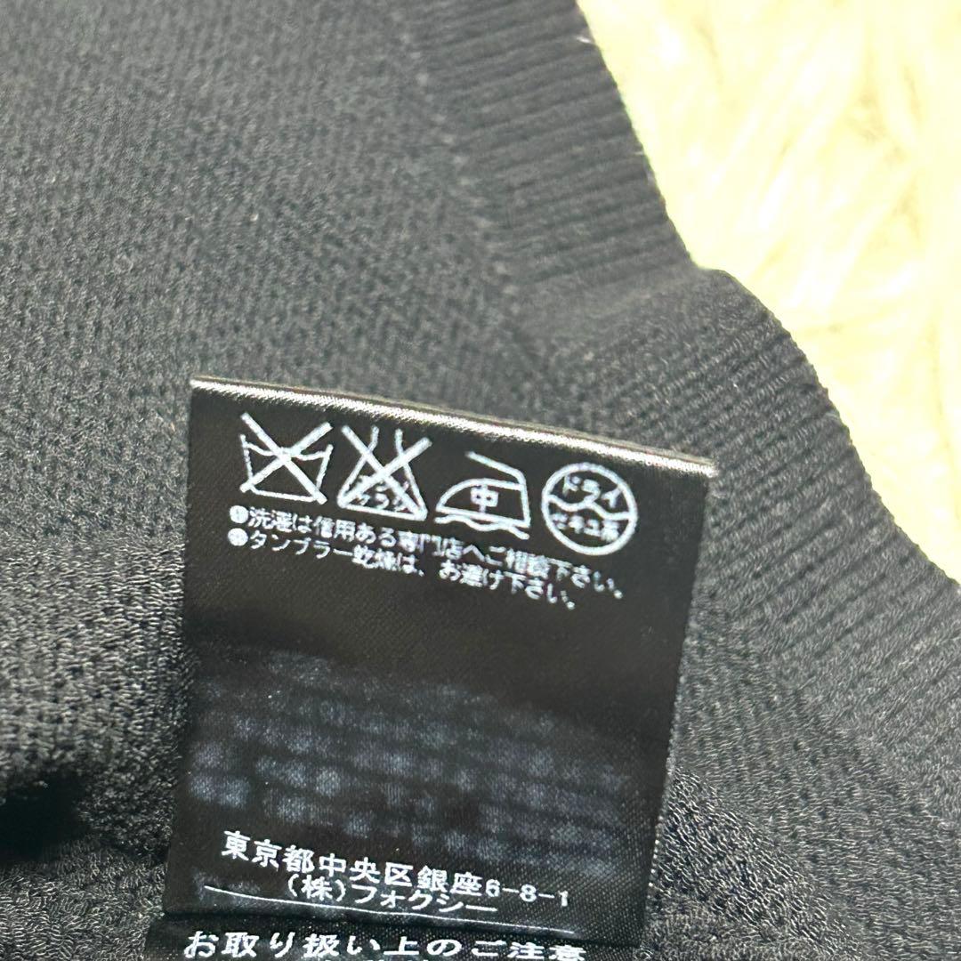 フォクシー　カーディガン 40 ブラック系　ボレロ クロップド丈　パフスリーブ