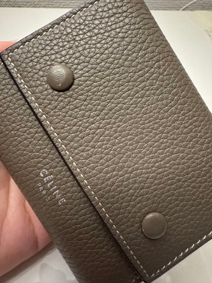 CÉLINE グレー イエロー 三つ折り財布