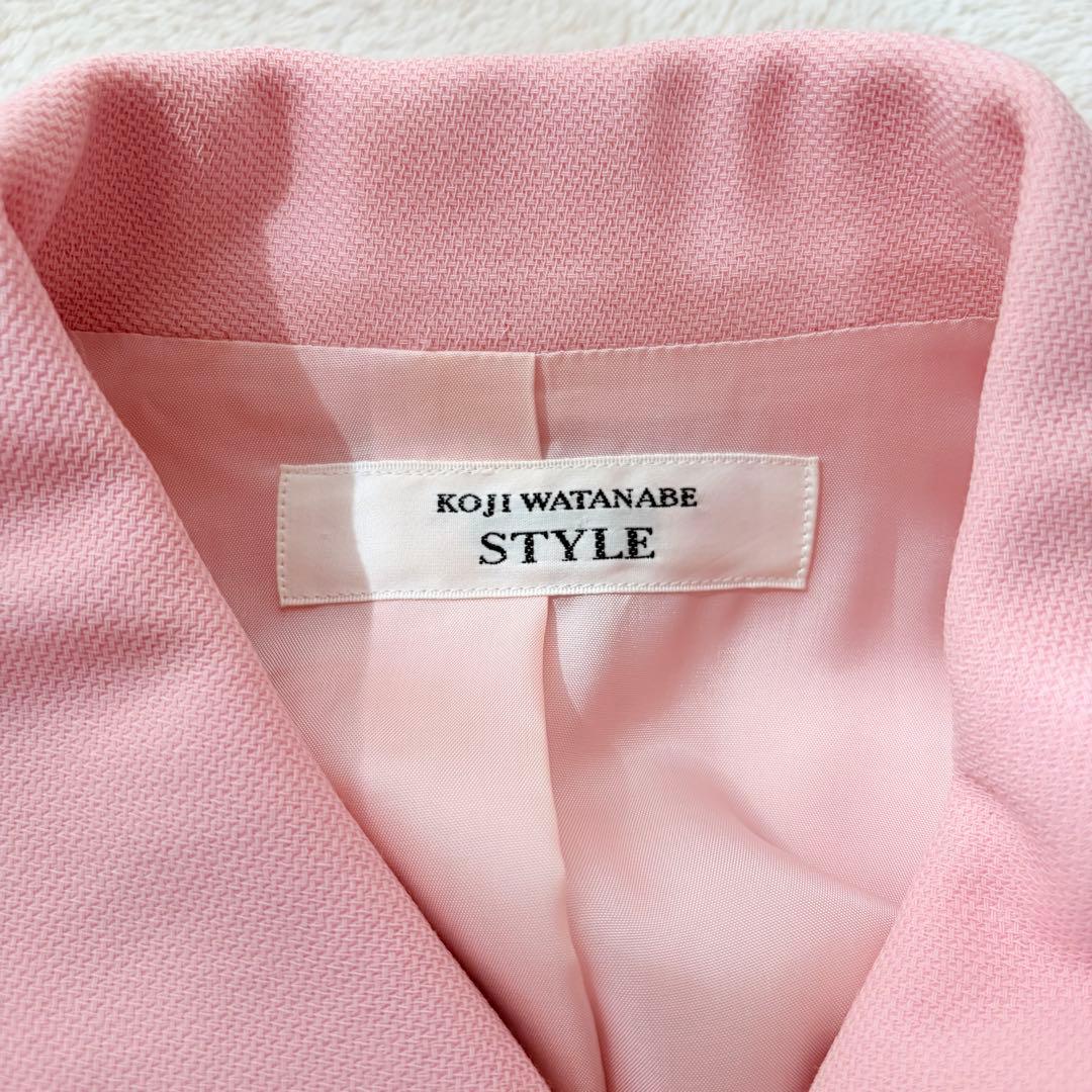 ❁ KOJI WATANABE STYLE ロングコート 桜色カメオボタン