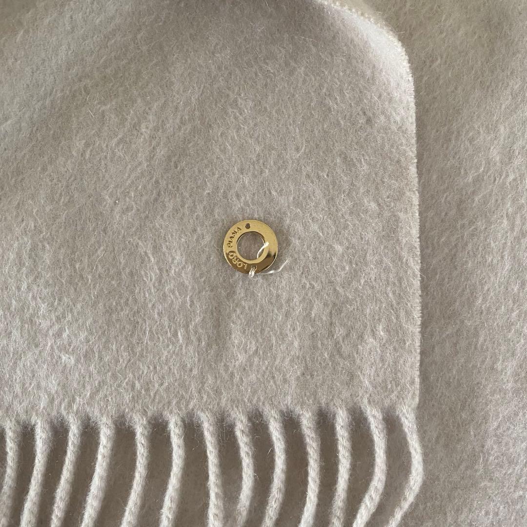 Loro Piana カシミヤマフラー ベージュ フリンジ付き