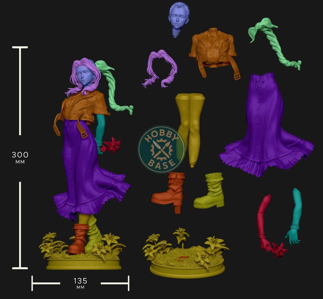 【FFVII】エアリス 1/6 ガレージキット - 未塗装・未組立