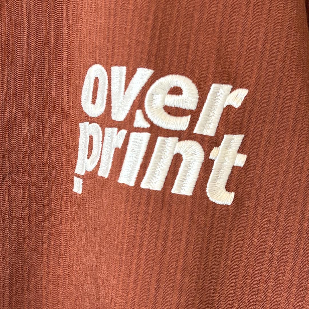 over print コーチジャケット XL ブラウン 刺繍 コットン【極美品】