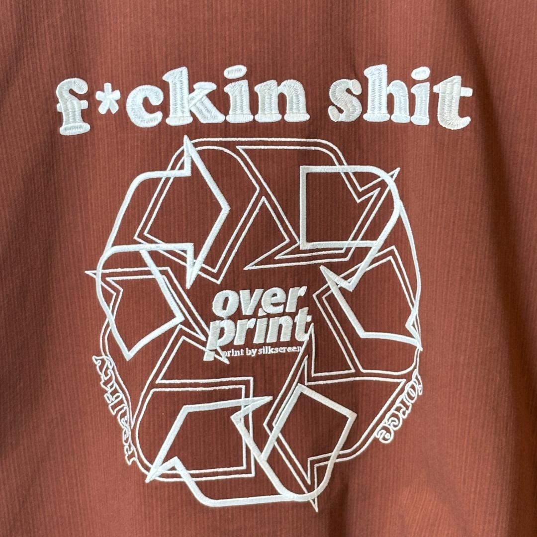 over print コーチジャケット XL ブラウン 刺繍 コットン【極美品】