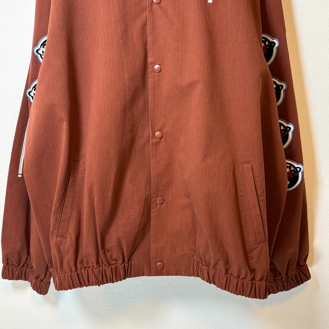 over print コーチジャケット XL ブラウン 刺繍 コットン【極美品】