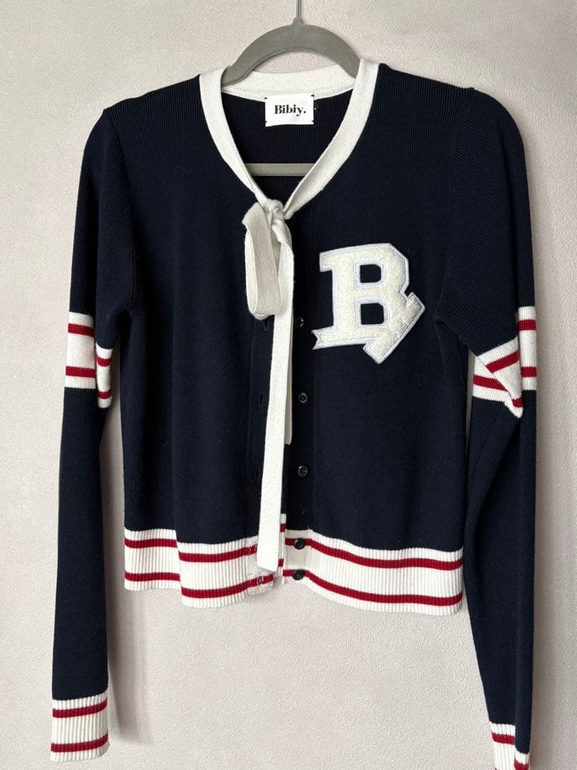 Bibiy. B カーディガン ネイビー　Club tie cardigan