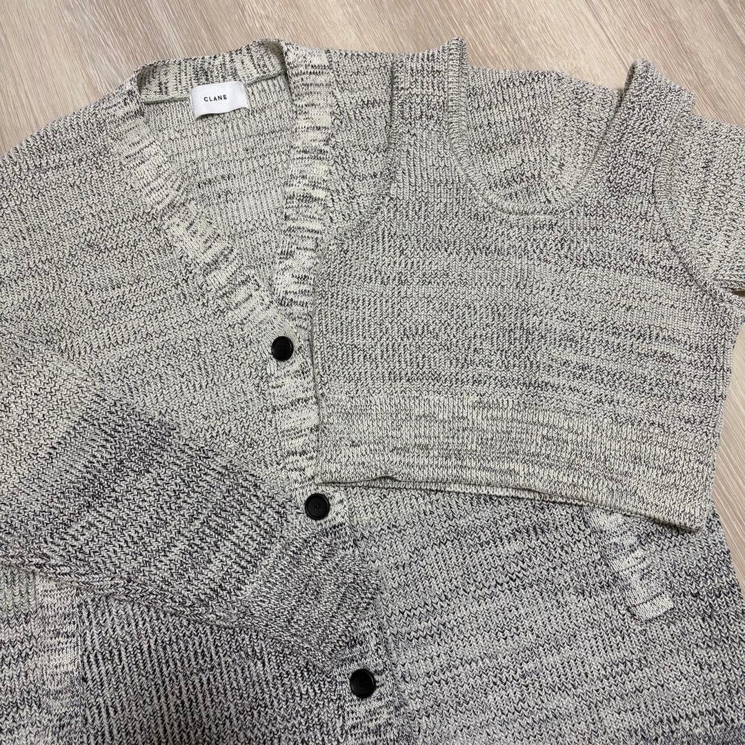 【新品】clane クラネBUSTIER SET KNIT ニットカーディガン