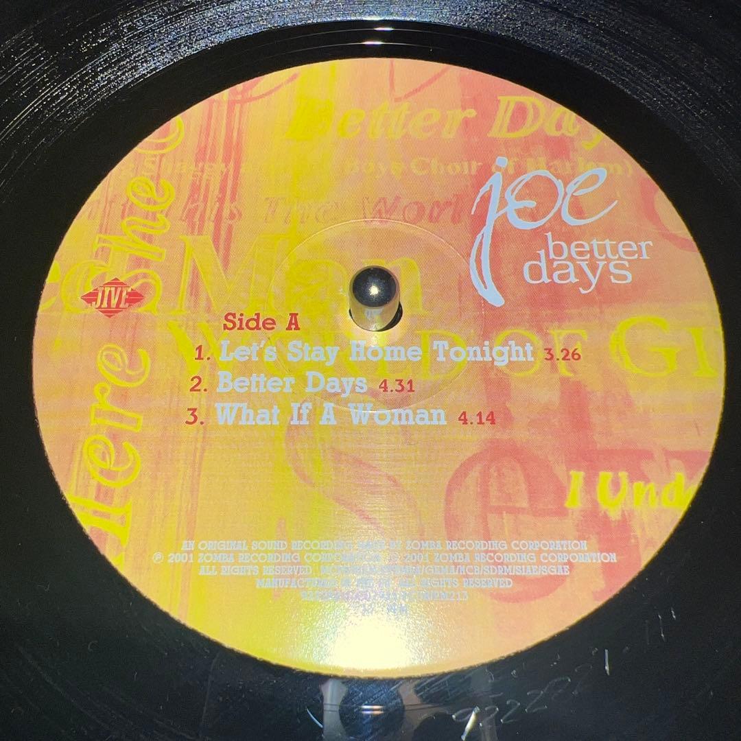 Joe Better Days EU org 2LP レコード