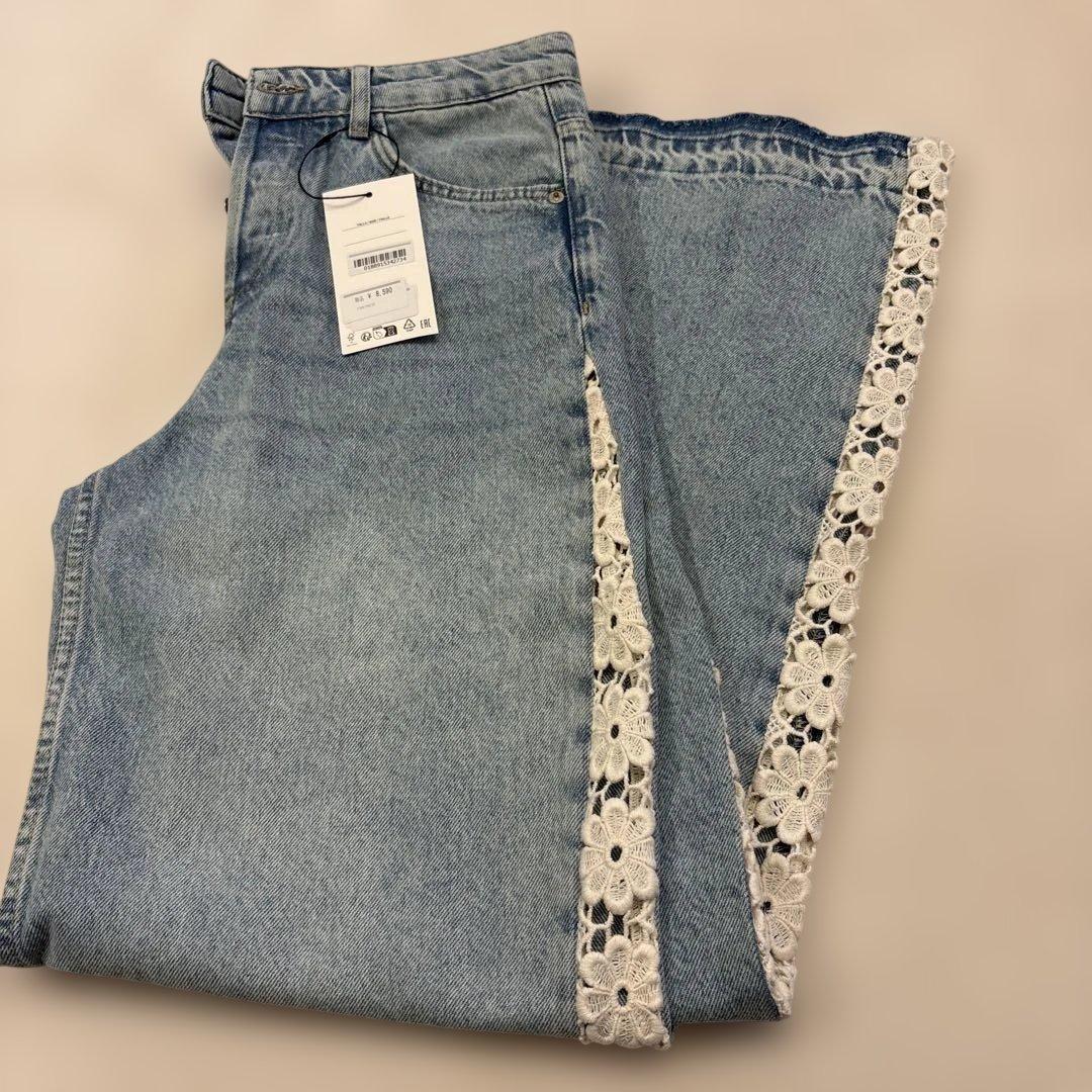 WIDE LEG ハイウエスト コンビ クローシェ