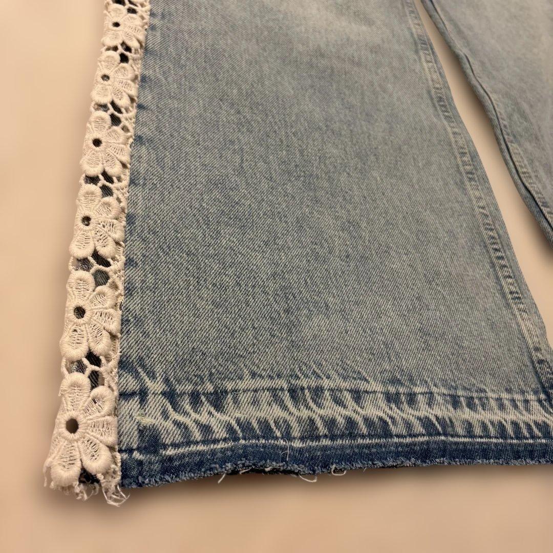 WIDE LEG ハイウエスト コンビ クローシェ
